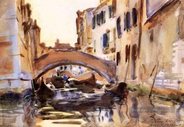vénitien Canal paysage John Singer Sargent Peinture à l'huile